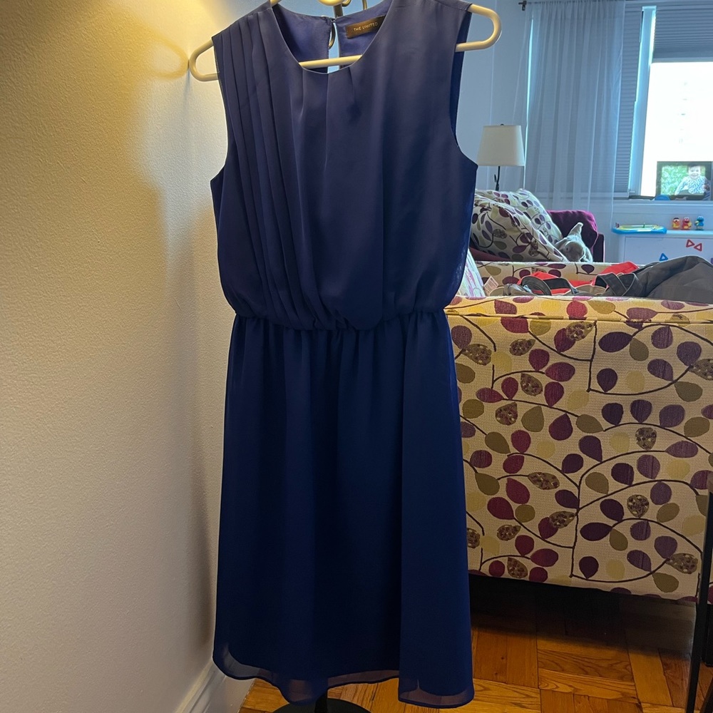 Brand-new without tags The Limited brand size 0 blue knee length dress